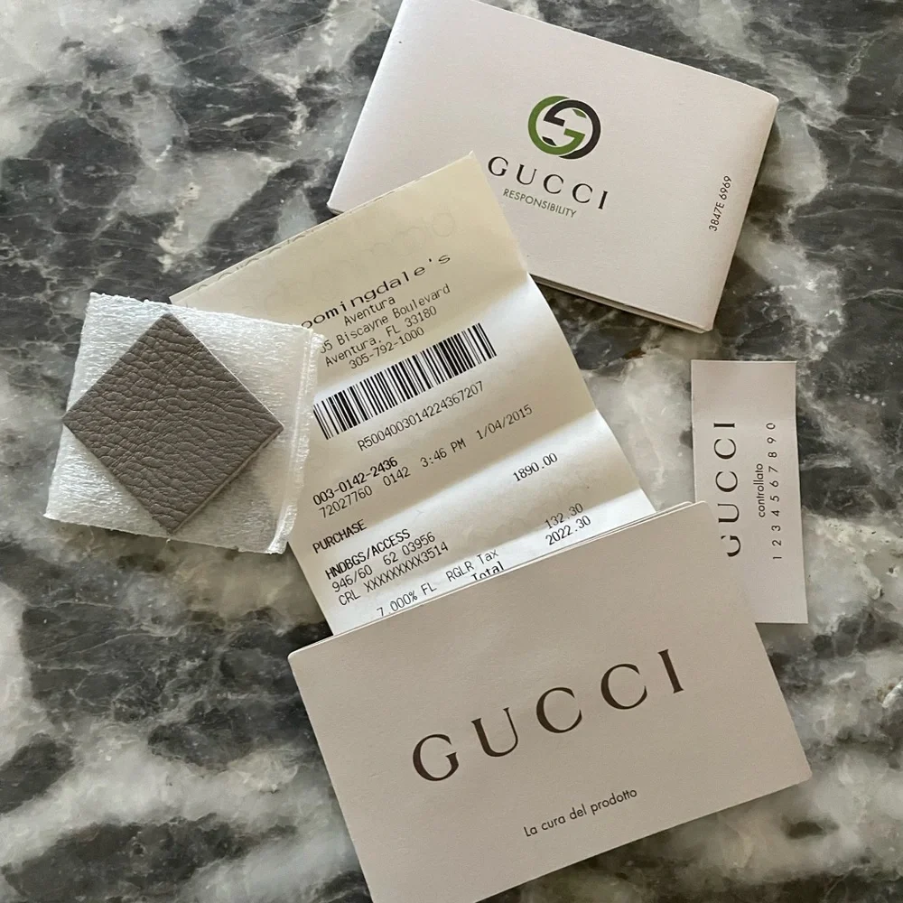 Authentic GUCCI Tasseled Lady Bamboo grey leather single flap crossbody bag. - Picture 15 of 16